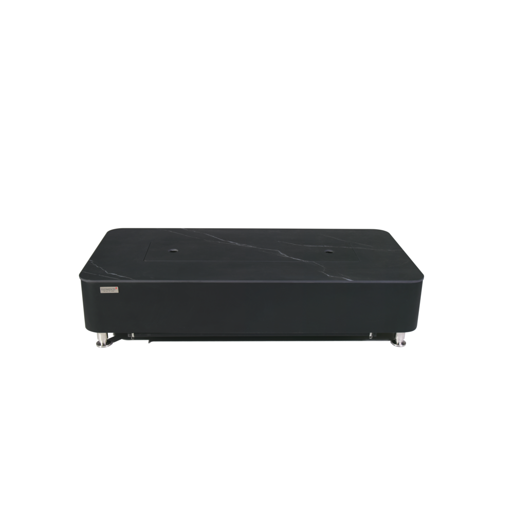 Elementi Plus - Valencia Porcelain Top Fire Table - Black Rectangle- Ng