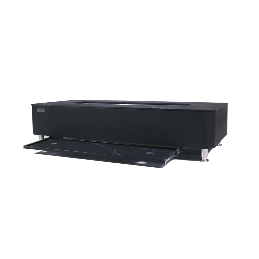Elementi Plus - Valencia Porcelain Top Fire Table - Black Rectangle- Ng