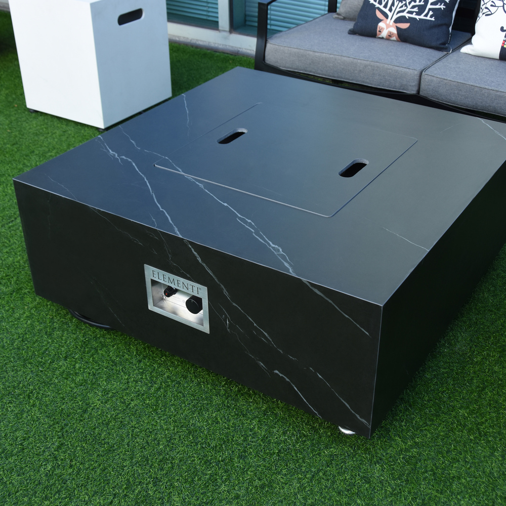 Elementi Plus - Sofia Porcelain Fire Table - Black Square - Lp
