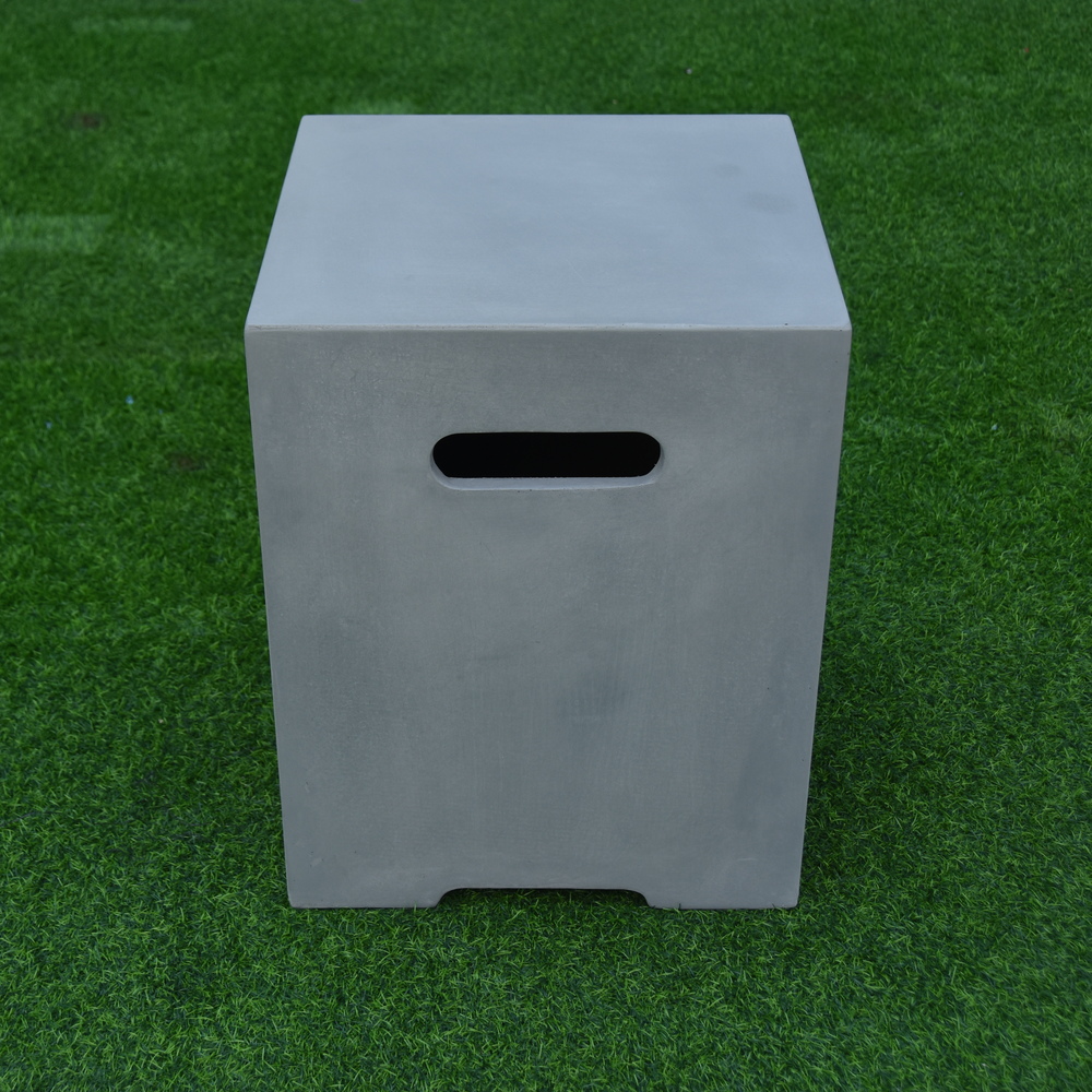 Elementi - Square Tank Cover -  Smooth Finish - Light Gray