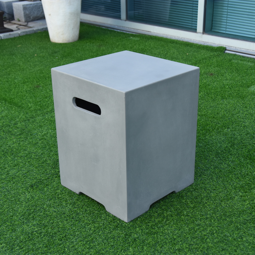 Elementi - Square Tank Cover -  Smooth Finish - Light Gray