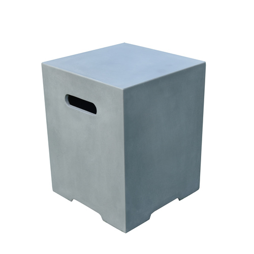 Elementi - Square Tank Cover -  Smooth Finish - Light Gray