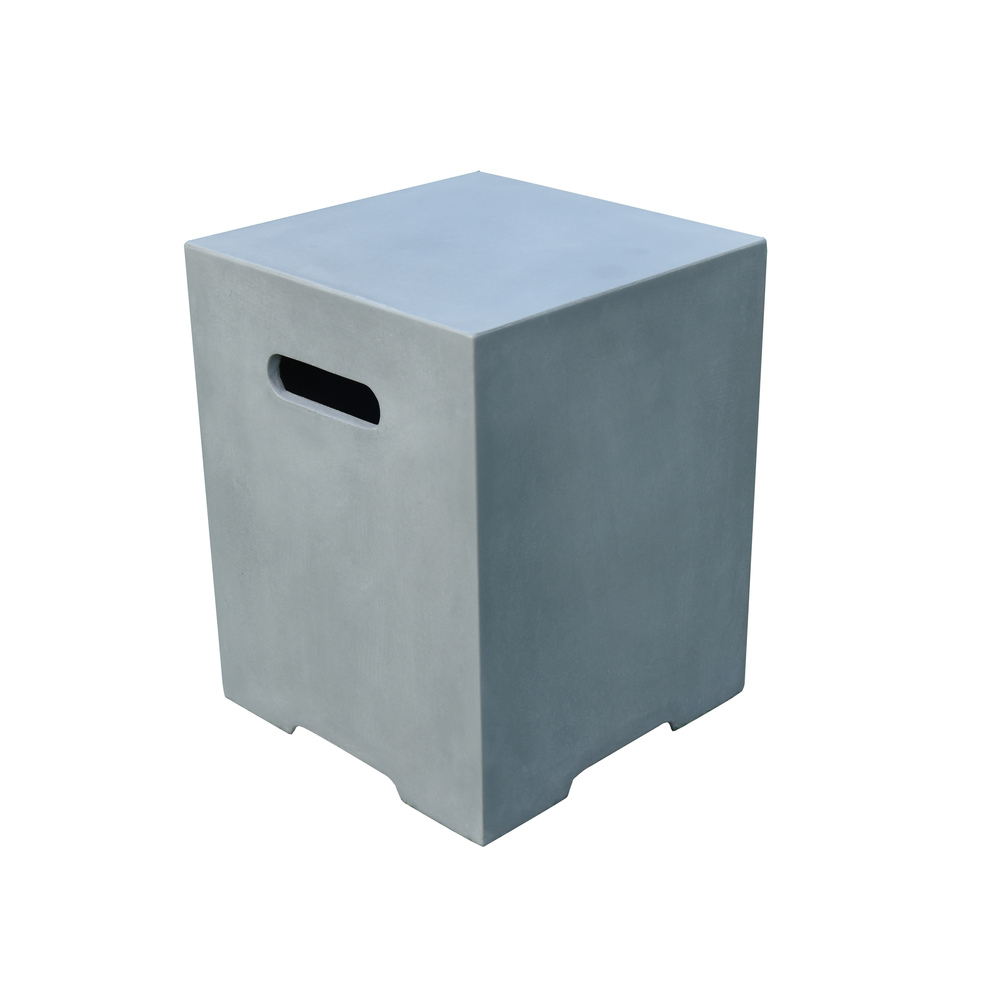 Elementi - Square Tank Cover -  Smooth Finish - Light Gray