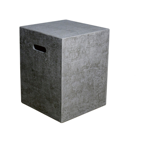 Elementi - Square Tank Cover - Textured Finish - Light Gray