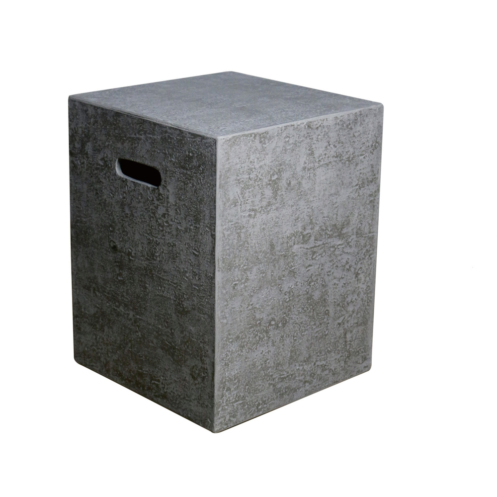 Elementi - Square Tank Cover - Textured Finish - Light Gray