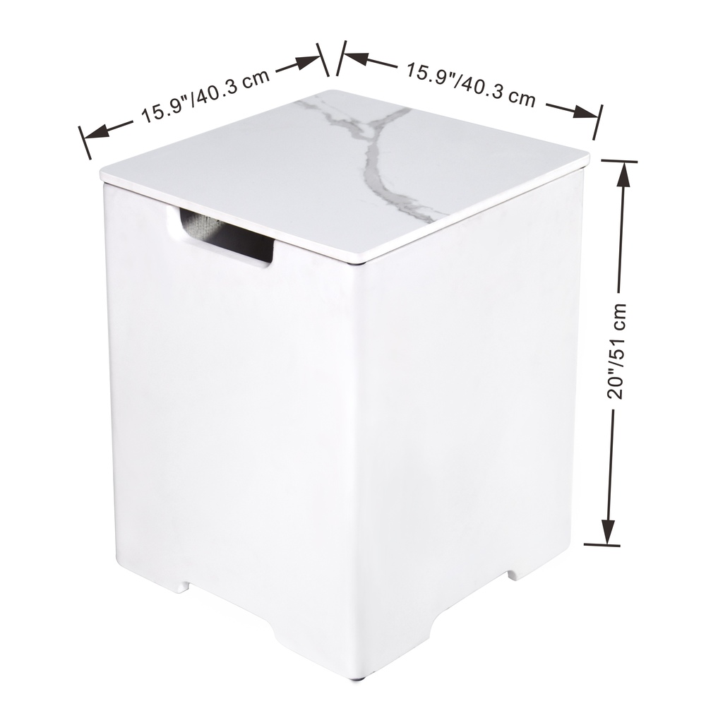 Elementi Plus - Tank Cover - Porcelain Top - White (ONB02-101BW)