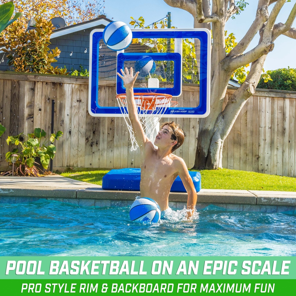 GoSports - Splash Hoop ELITE Pool Basketball - Blue