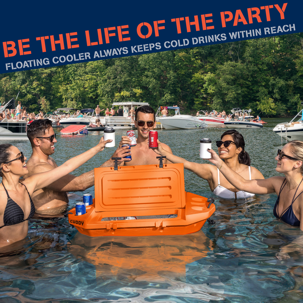 GoSports - Cuddy Floating Cooler and Dry Storage 40QT - Orange