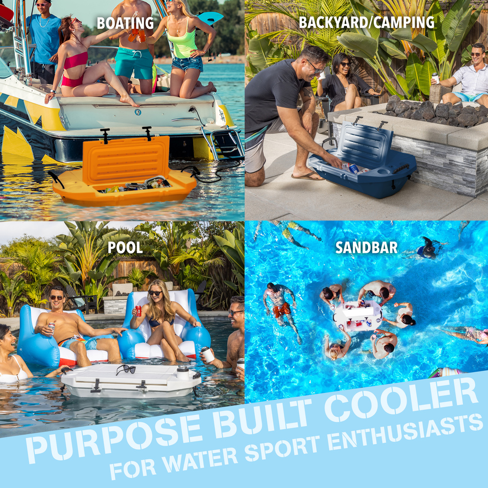 Gosports - Cuddy Floating Cooler And Dry Storage 40qt - Orange