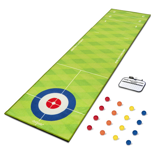 GoSports - Pure Putt Challenge Curling & Shuffleboard 2-in-1 Game