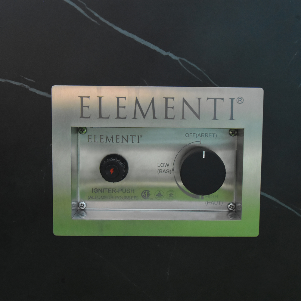 Elementi Plus - Varna Porcelain Fire Table - Black Rectangle - LP