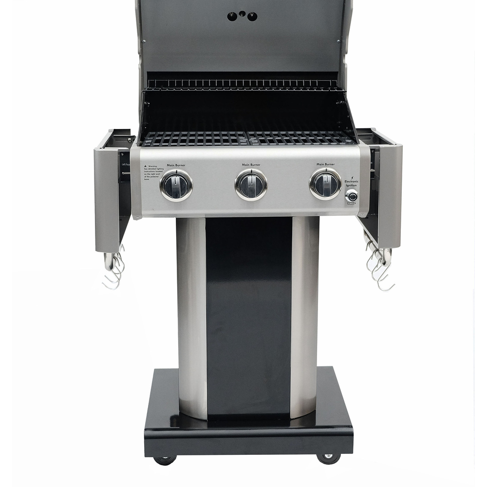 Kenmore - 3 Burner Pedestal Gas Grill - Black 