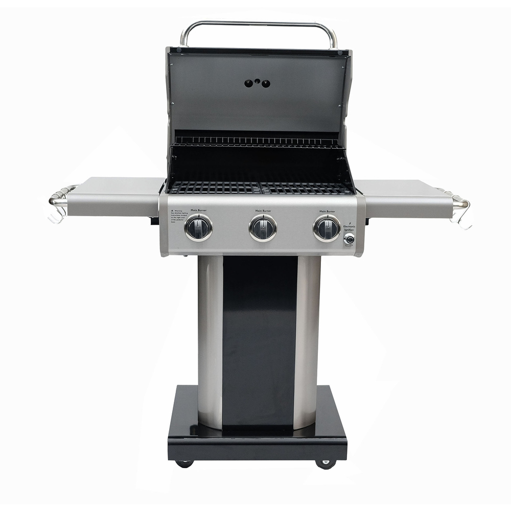 Kenmore - 3 Burner Pedestal Gas Grill - Black 