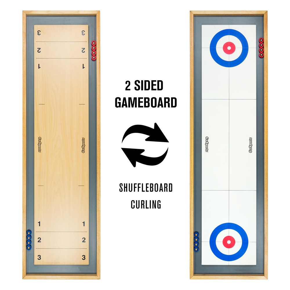 Gosports - Shuffleboard And Curling 2-in-1 Board Game