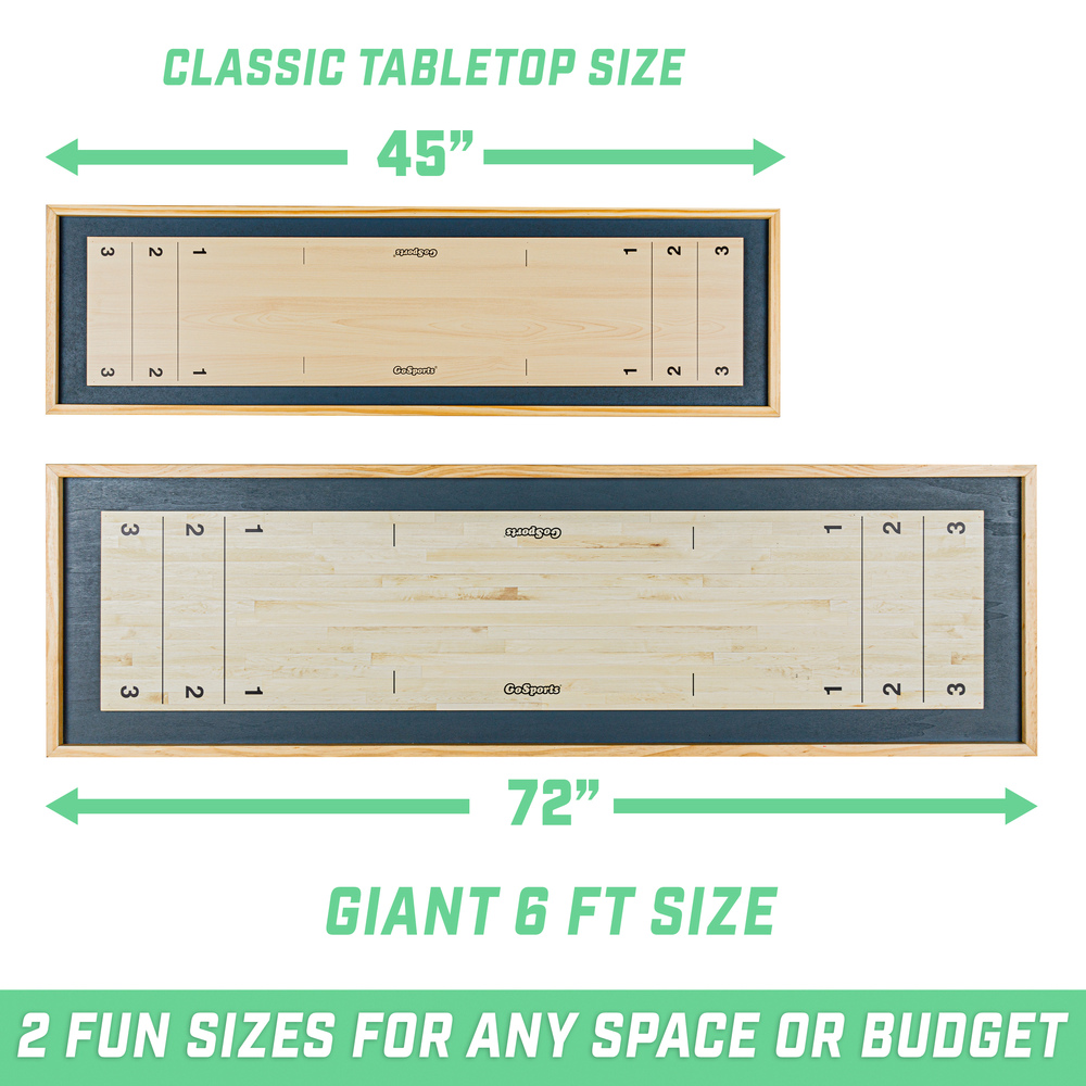 Gosports - Shuffleboard And Curling 2-in-1 Board Game