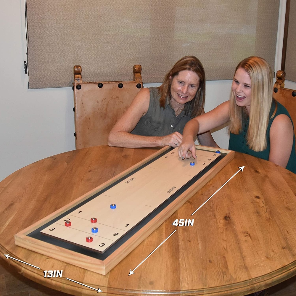 Gosports - Shuffleboard And Curling 2-in-1 Board Game