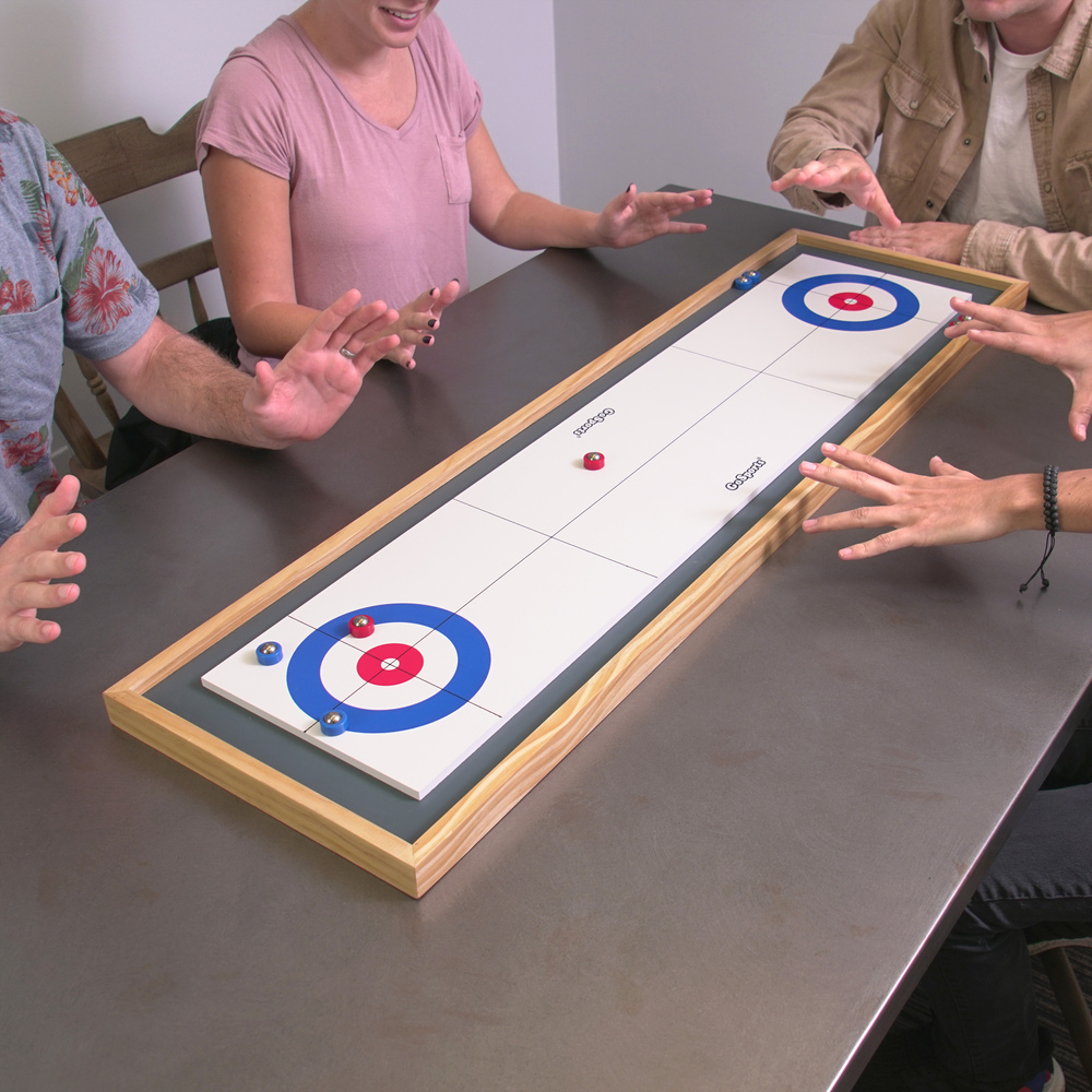Gosports - Shuffleboard And Curling 2-in-1 Board Game