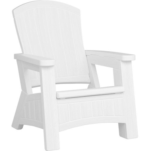 Suncast - Adirondack Chair w/Storage - White