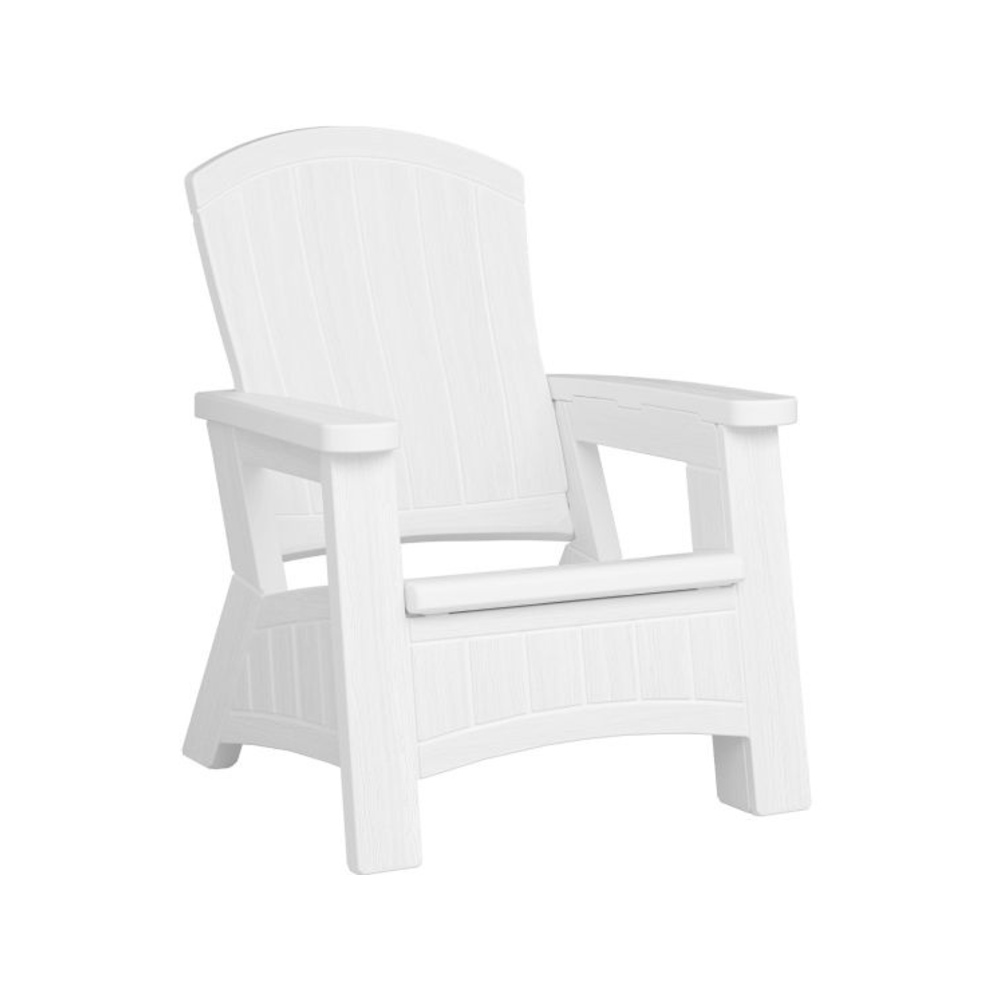 Suncast - Adirondack Chair w/Storage - White