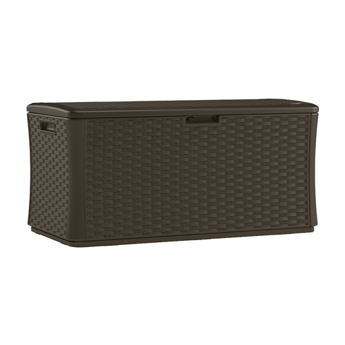 Suncast - 134 Gal. Extra Large Wicker Deck Box - Java