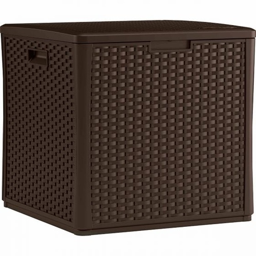 Suncast - 60 Gal. Wicker Storage Cube - Java