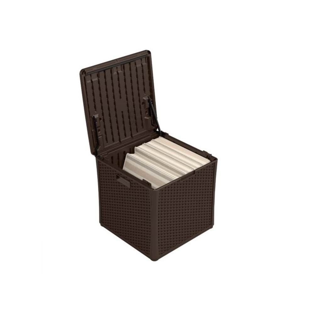 Suncast - 60 Gal. Wicker Storage Cube - Java