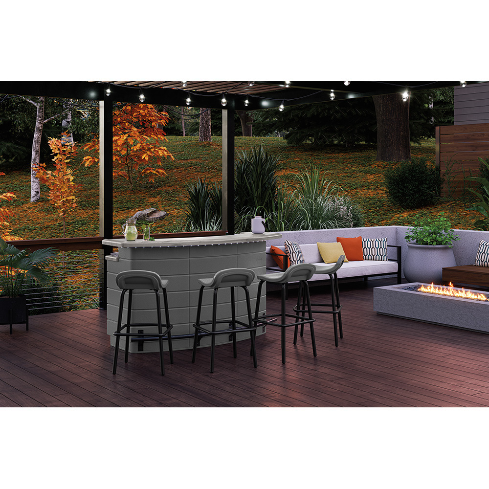 Suncast - Backyard Oasis® Entertaining Bar - Cool Gray