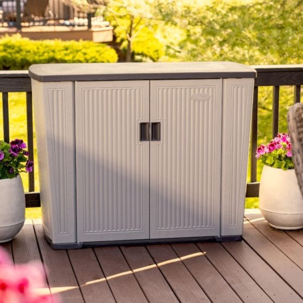 Suncast - 130 Gal. Backyard Oasis Storage Unit - Dove Gray