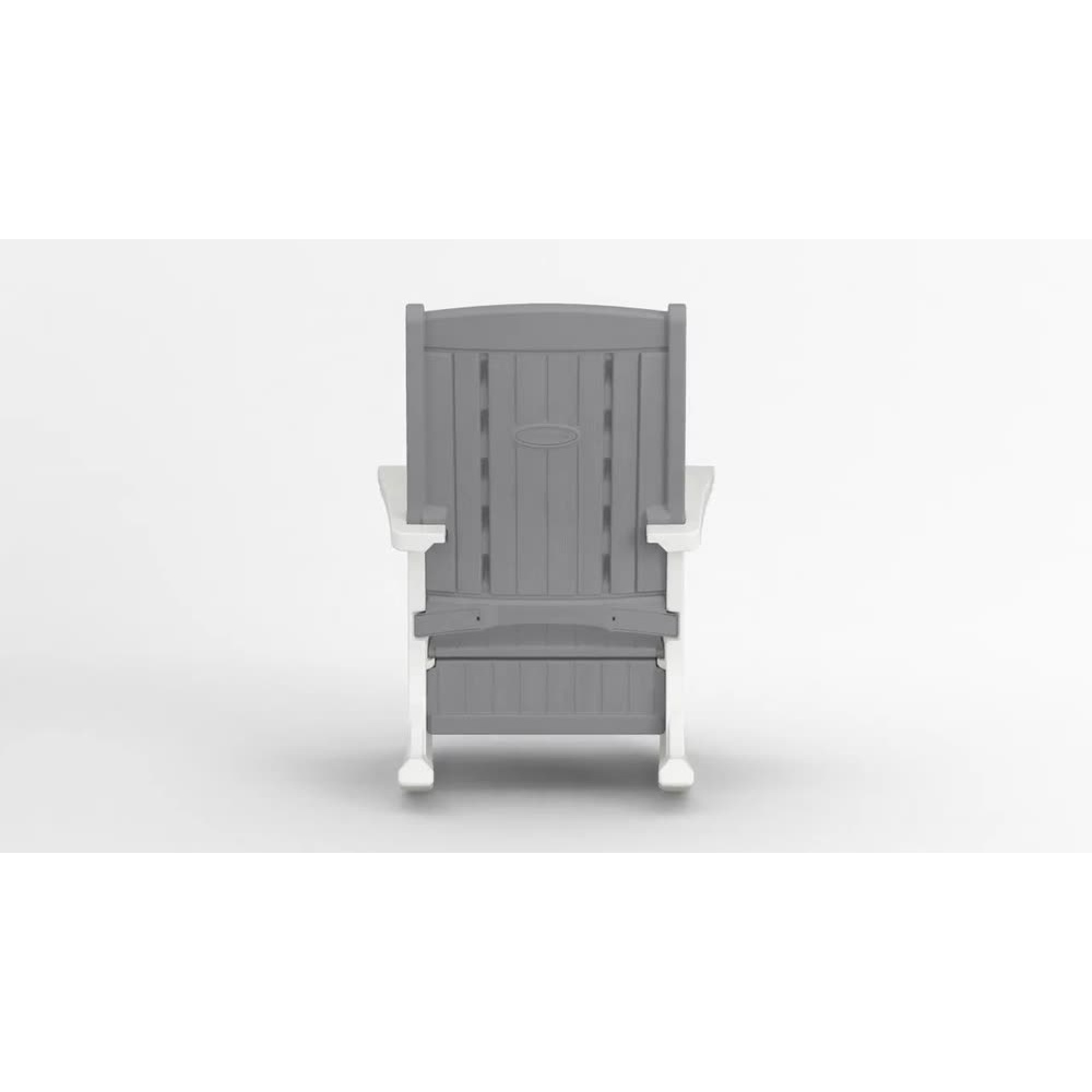 Suncast - Rocking Chair w/Storage - Dove Gray/Ice Cube