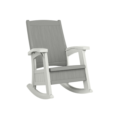 Suncast - Rocking Chair w/Storage - Dove Gray/Ice Cube