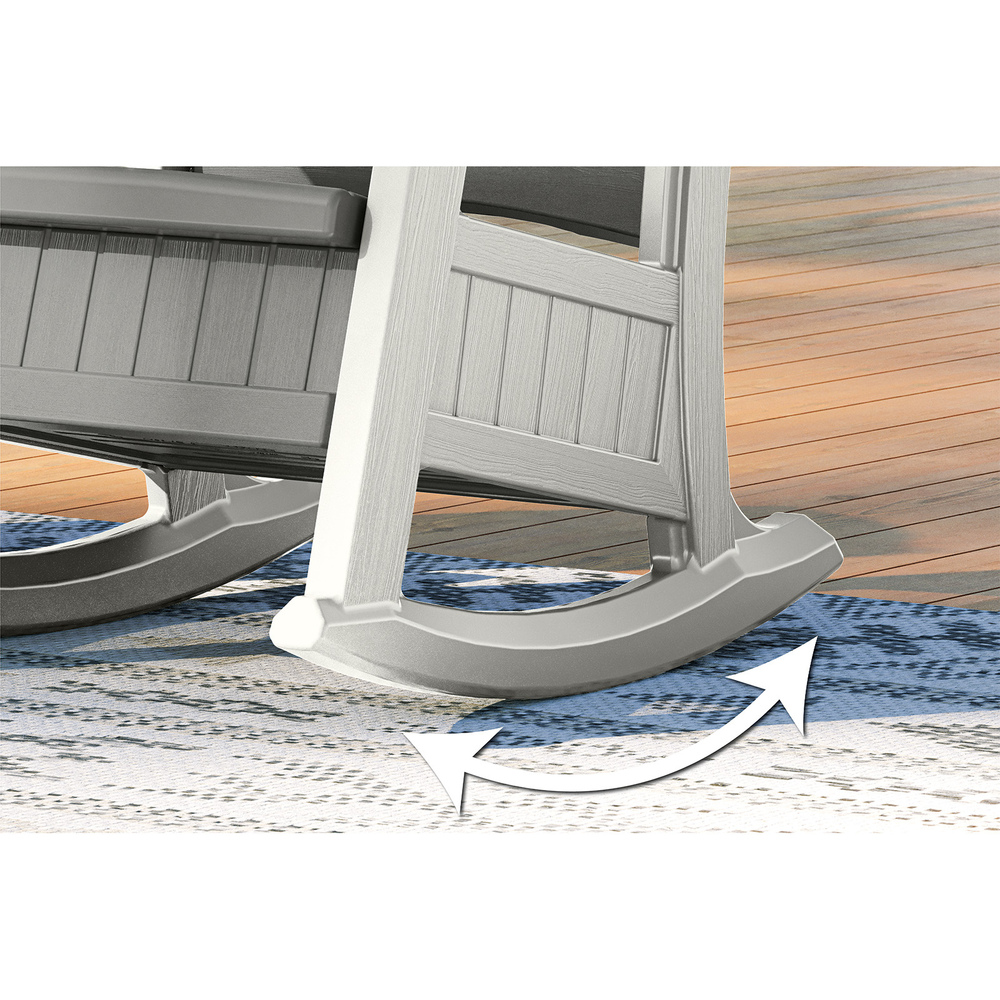Suncast - Rocking Chair W/storage - Dove Gray/ice Cube