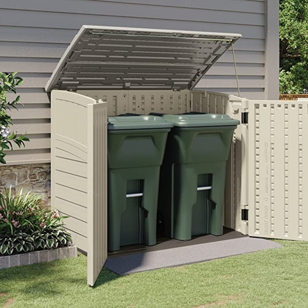 Suncast - 34 Cu.ft. Horizontal Shed - Vanilla W/stoney Roof