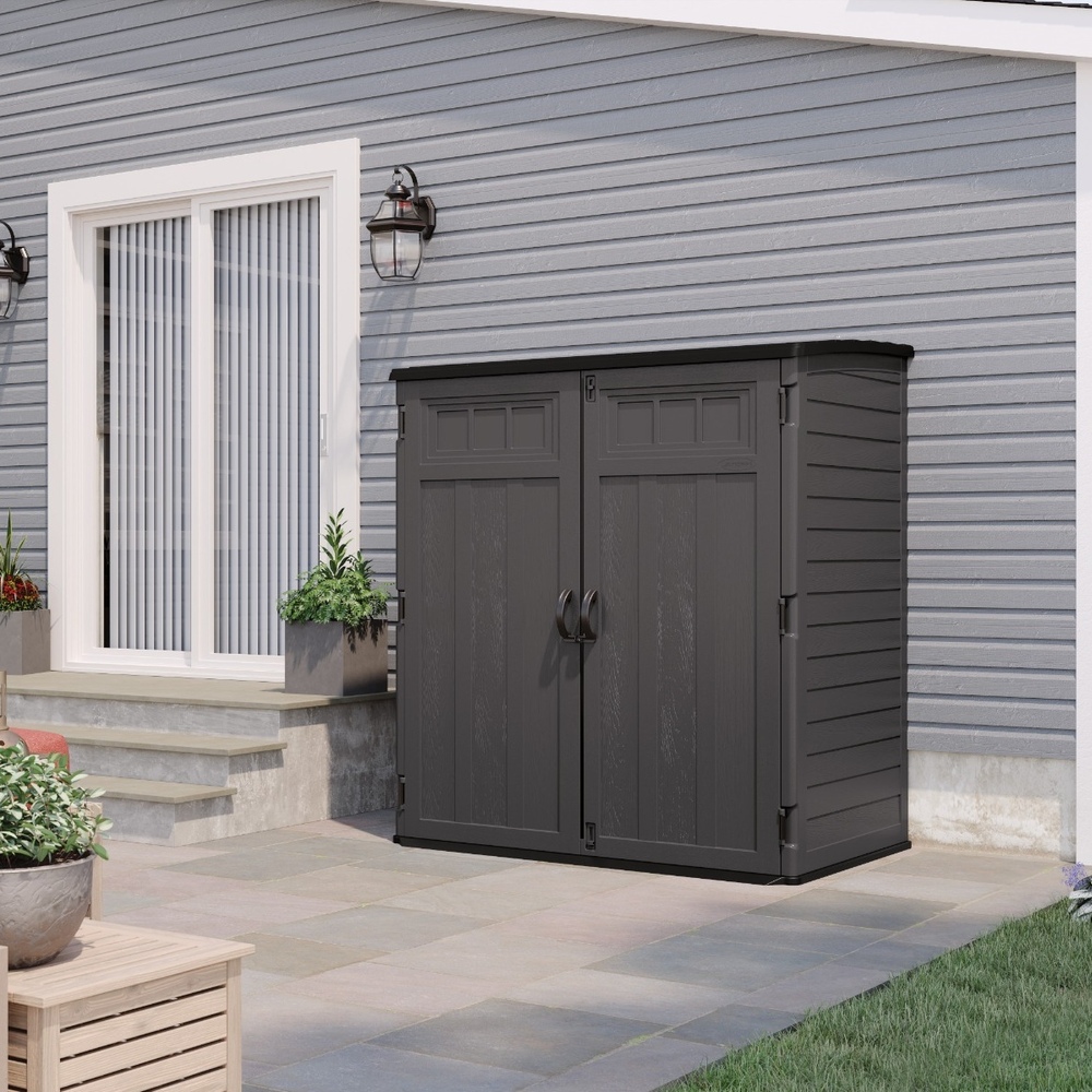 Suncast - Xl Vertical Shed 106 Cu. Ft. - Peppercorn