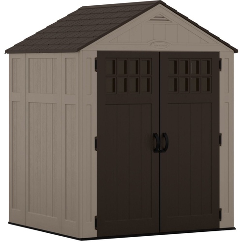 Suncast - Everett® 6 Ft. X 5 Ft. Storage Shed - Dark Taupe