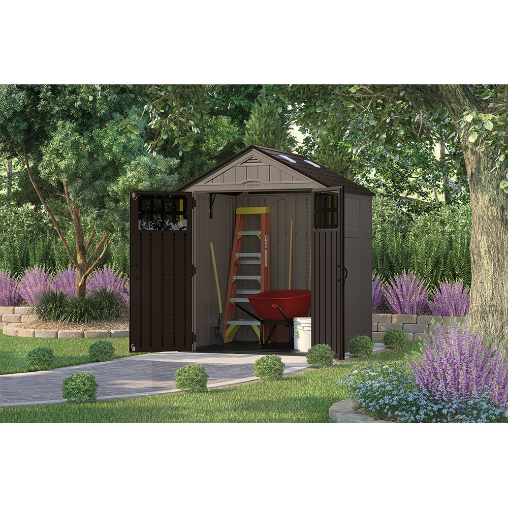 Suncast - Everett® 6 Ft. X 5 Ft. Storage Shed - Dark Taupe