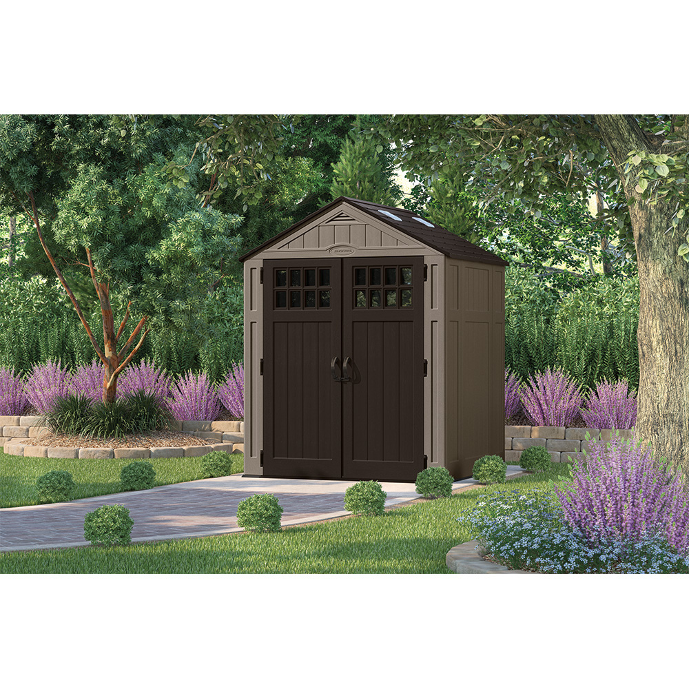 Suncast - Everett® 6 Ft. X 5 Ft. Storage Shed - Dark Taupe