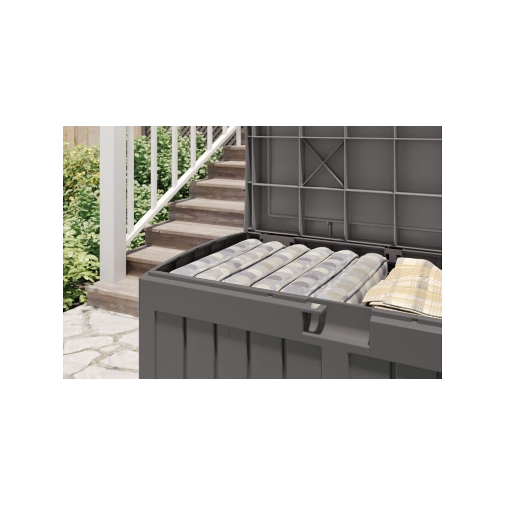 Suncast - 50 Gal Medium Deck Box W/seat - Stoney