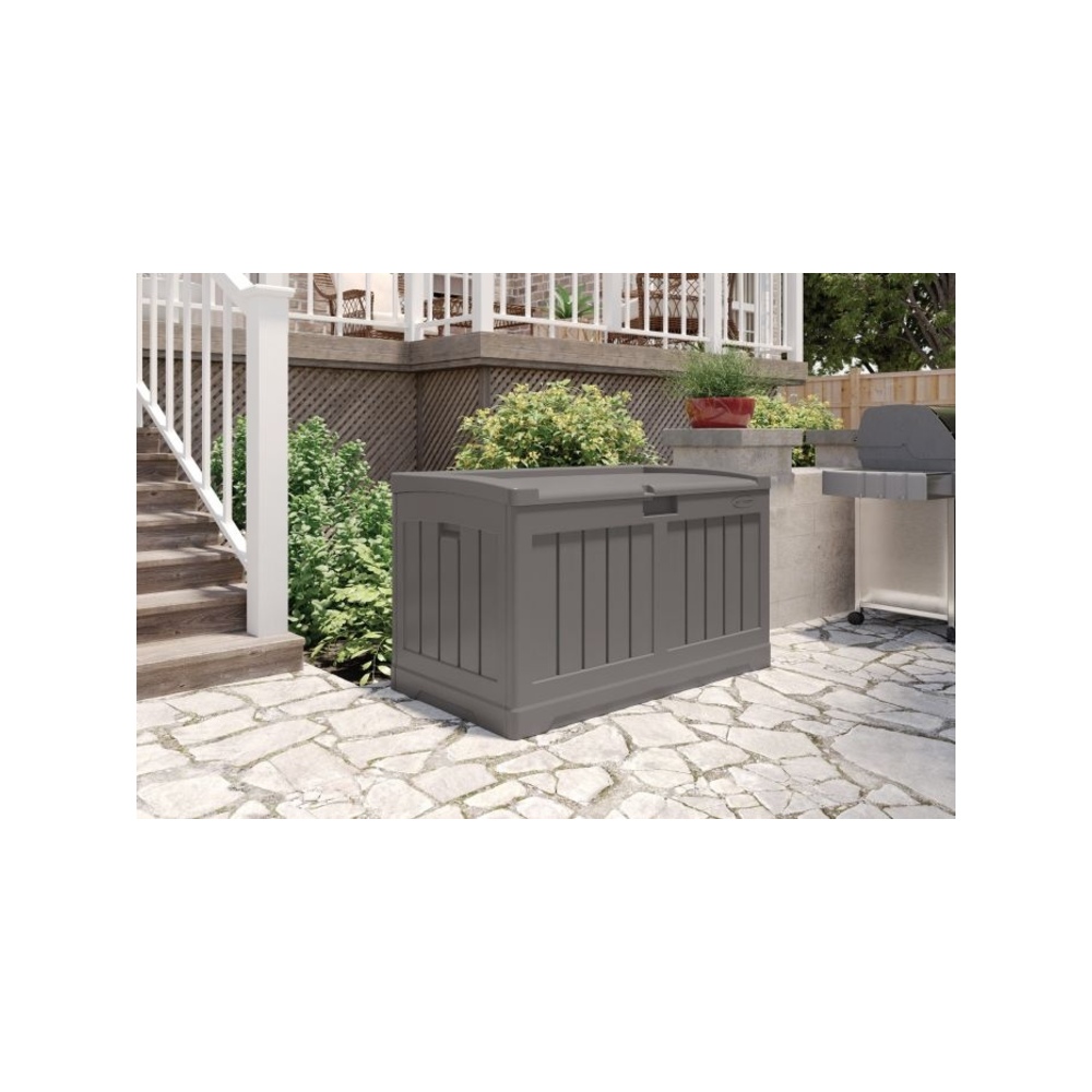 Suncast - 50 Gal Medium Deck Box W/seat - Stoney