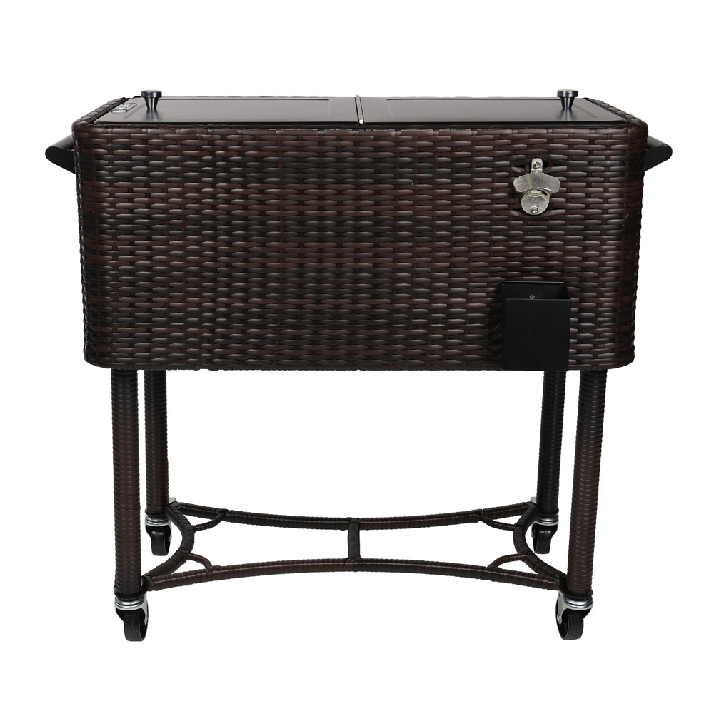 Permasteel - 80QT Patio Cooler - Wicker