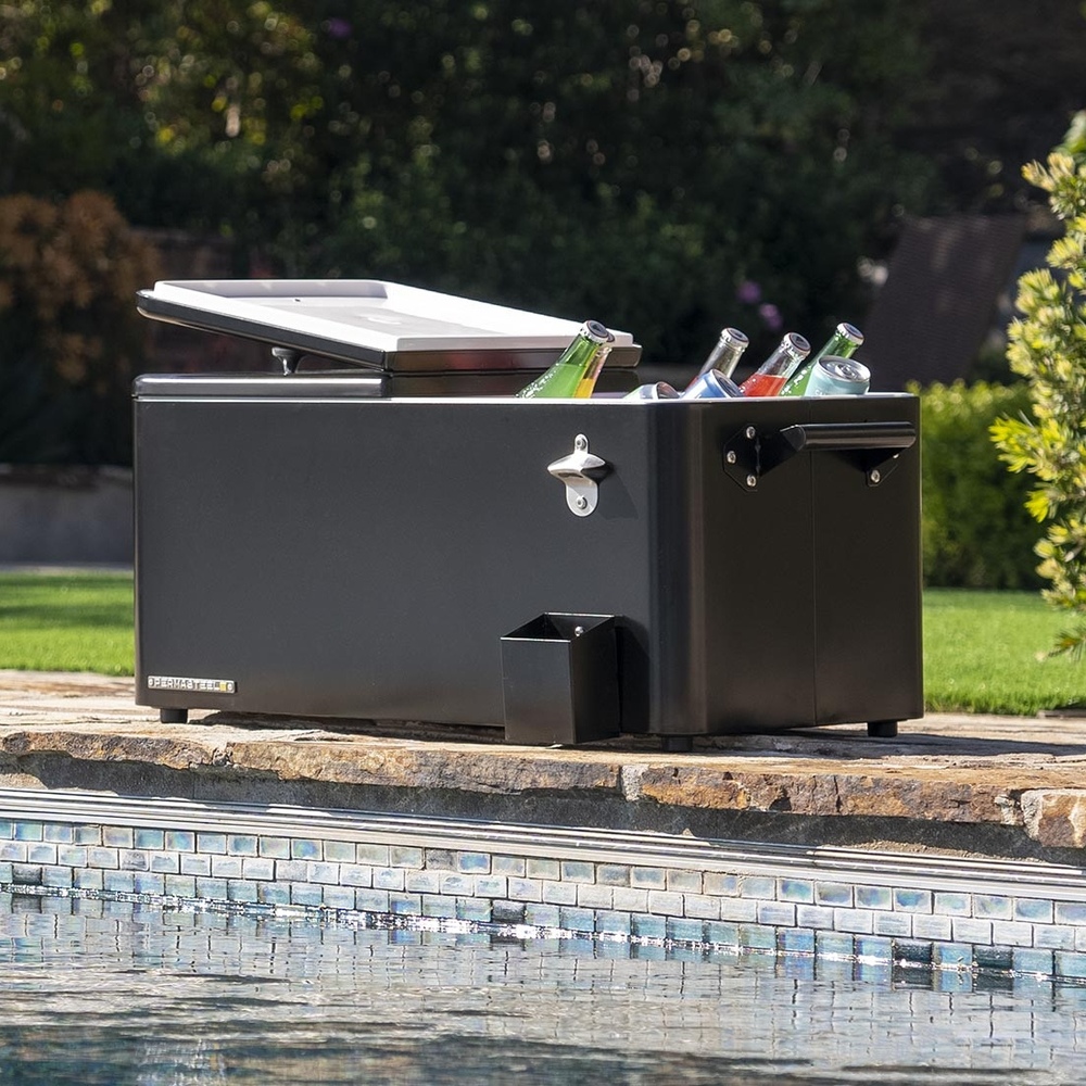 Permasteel - 80qt Patio Cooler W/removeable Basin - Black