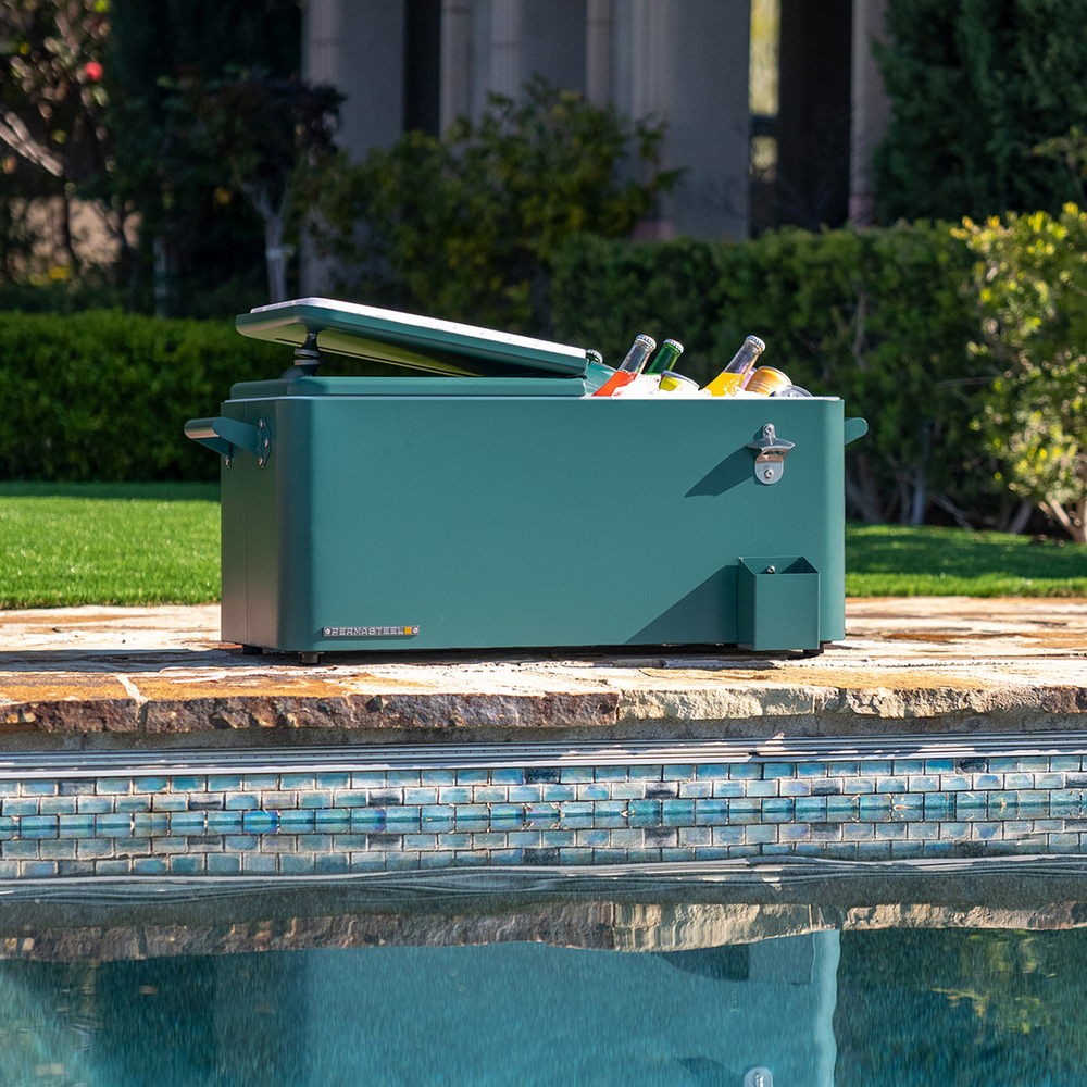 Permasteel - 80qt Patio Cooler W/removeable Basin - Teal