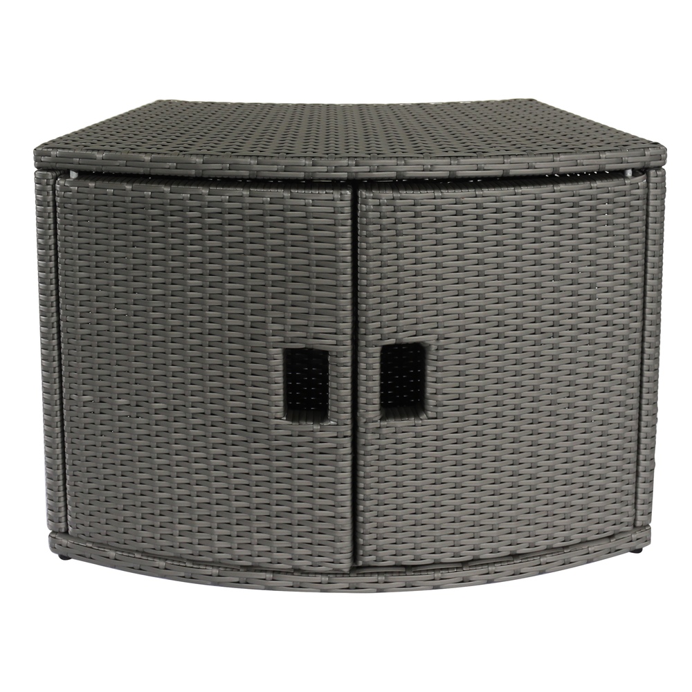 Mspa Accessories - Wicker Cabinet Storage Unit For Round Spa