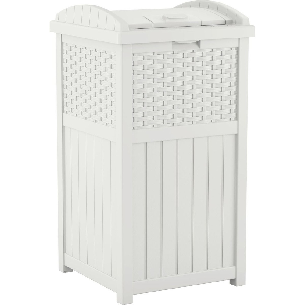 Suncast - Wicker Trash Hideaway® - WHITE