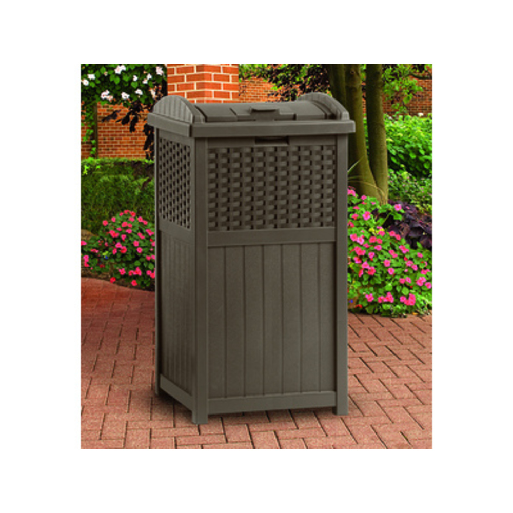 Suncast - Wicker Trash Hideaway® - Java