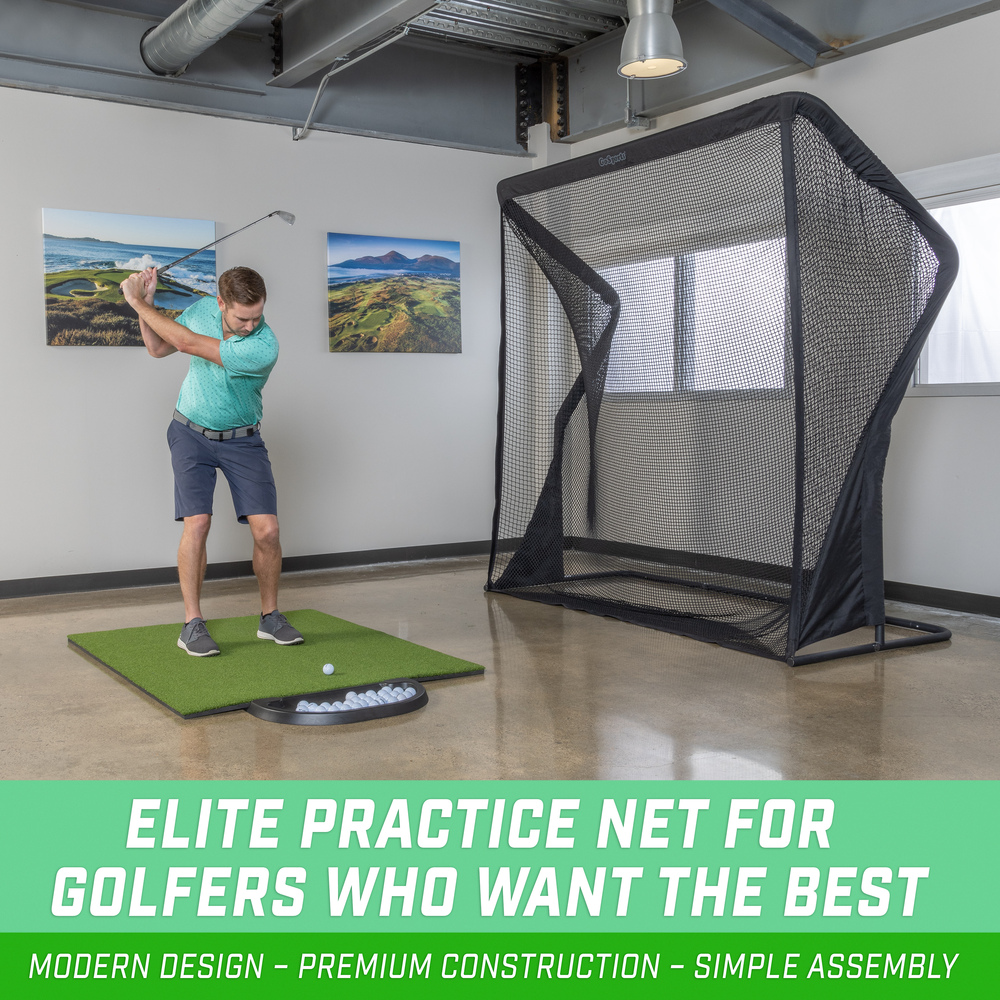 Gosports - Elite Golf Practice Net With Steel Frame - 7x7 Ft 