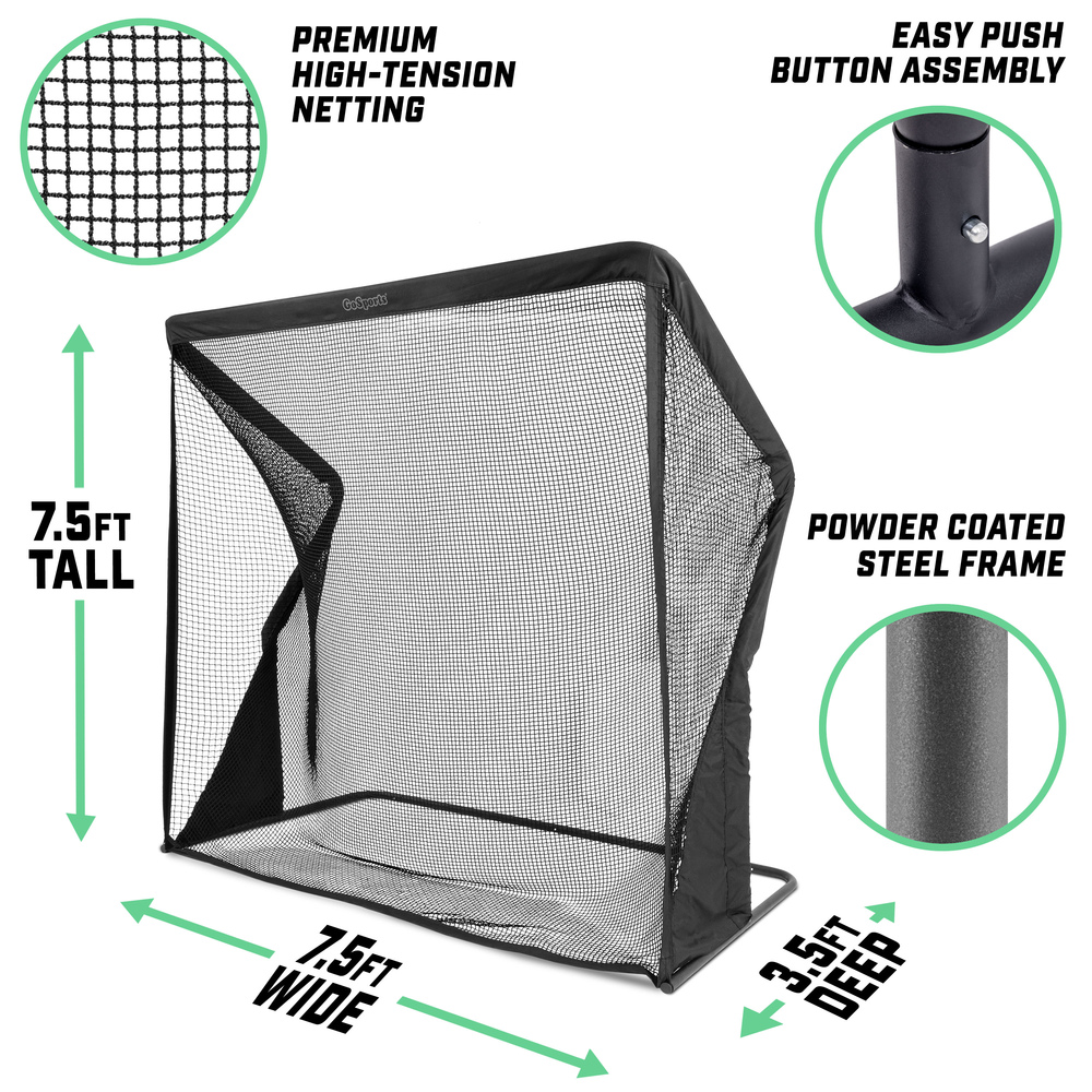 Gosports - Elite Golf Practice Net With Steel Frame - 7x7 Ft 