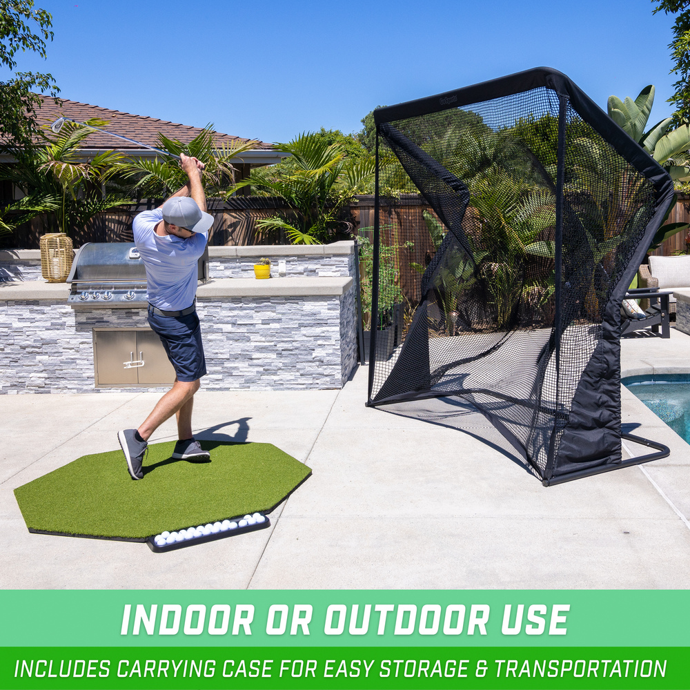 Gosports - Elite Golf Practice Net With Steel Frame - 7x7 Ft 