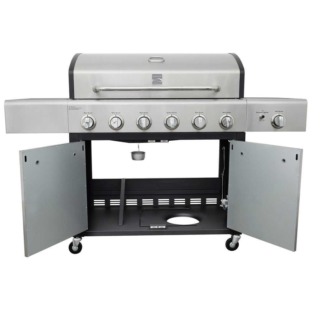 Kenmore - 6 Burner Xl Gas Grill Plus Side Burner