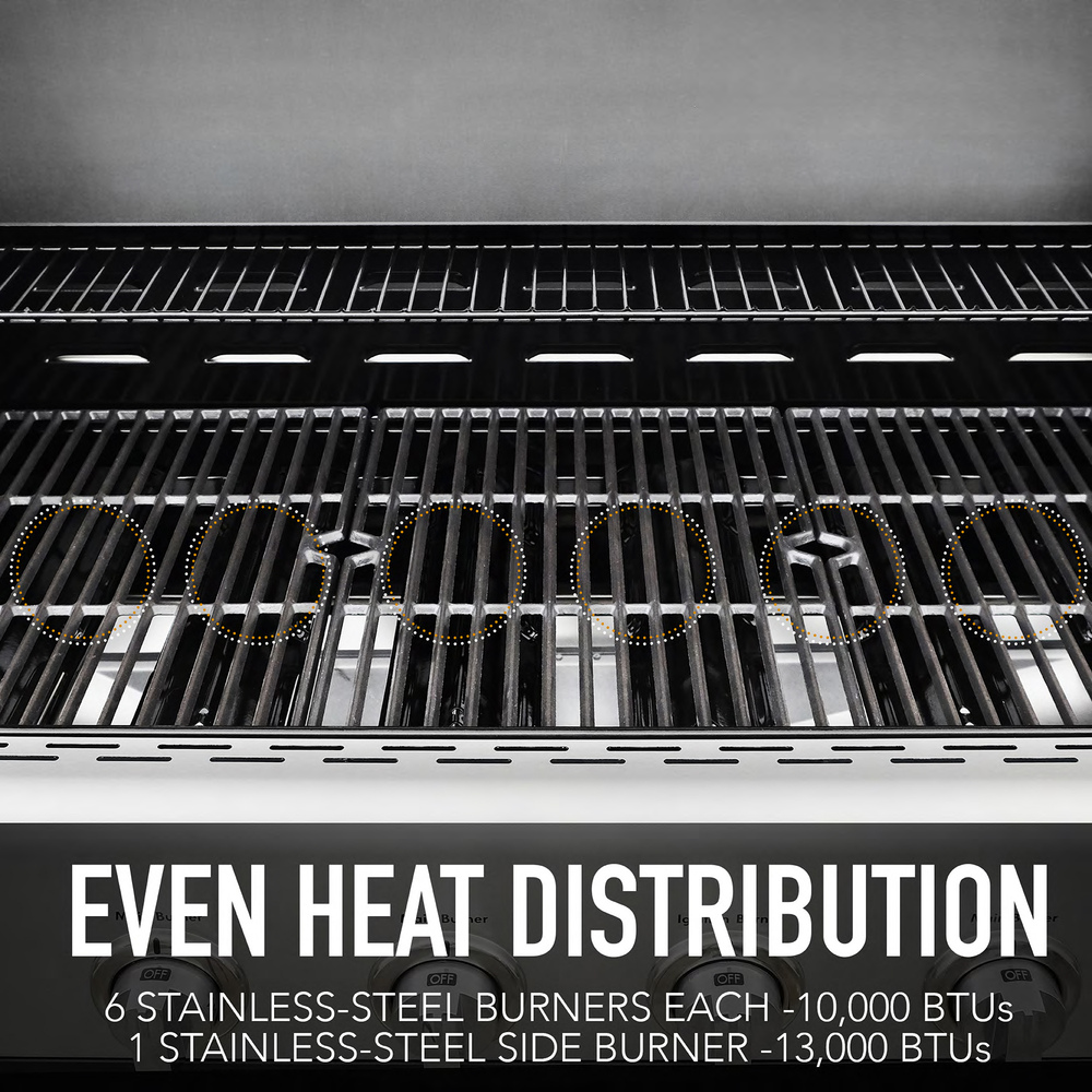 Kenmore - 6 Burner Xl Gas Grill Plus Side Burner
