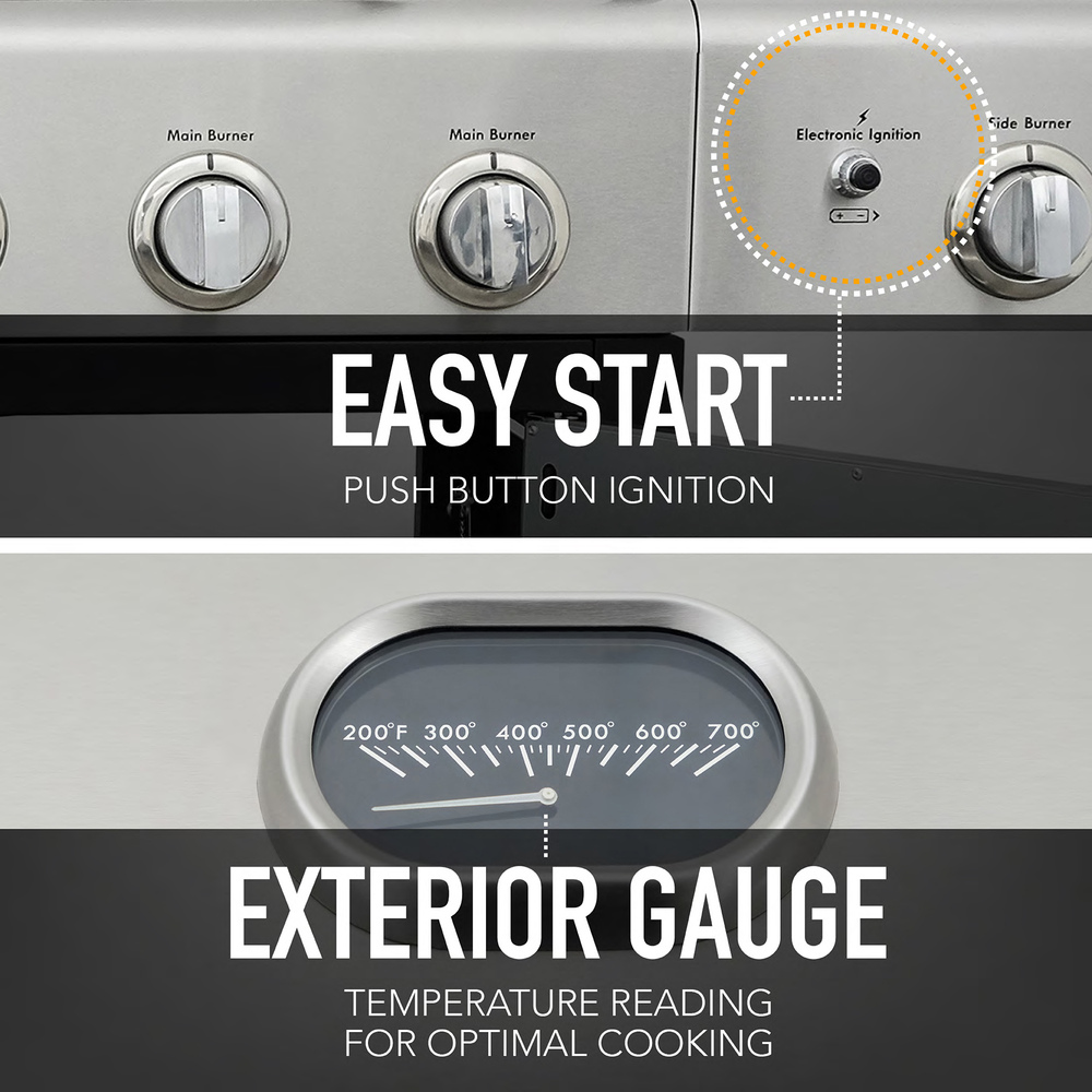 Kenmore - 6 Burner Xl Gas Grill Plus Side Burner